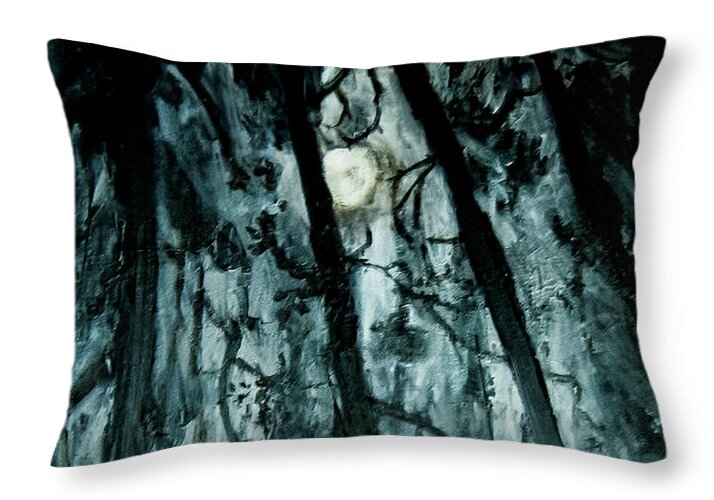 Moonlit Forest - Throw Pillow