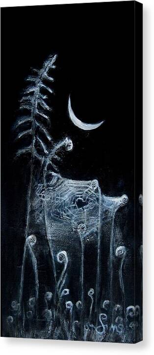 Love Note to the Moon spider spun - Canvas Print