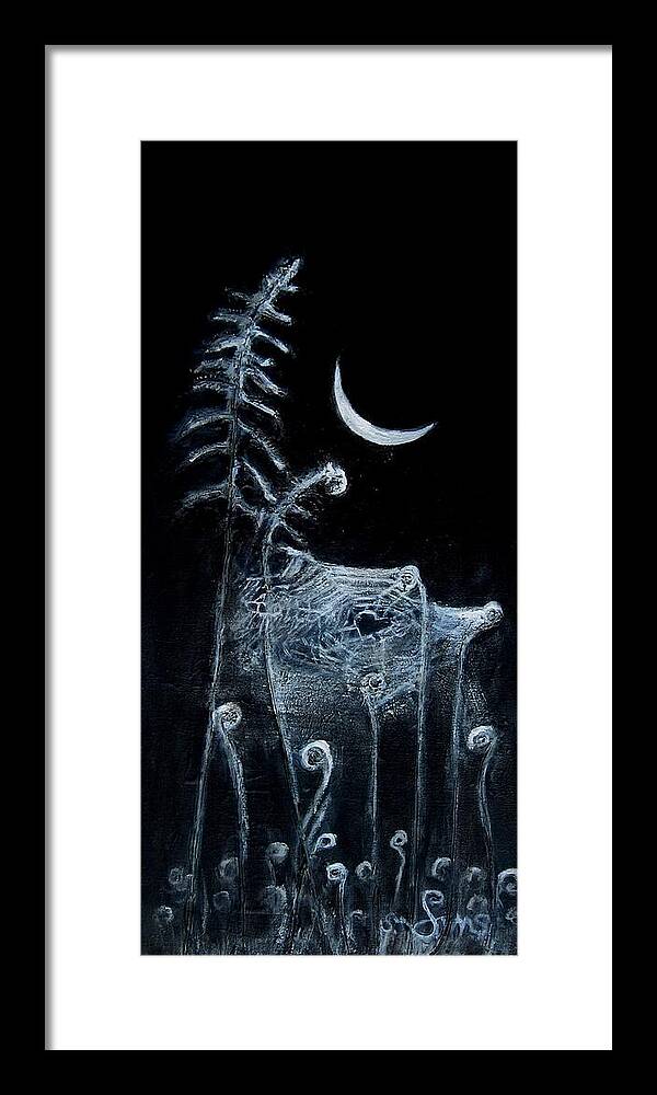 Love Note to the Moon spider spun - Framed Print