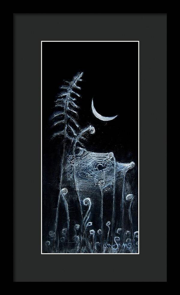 Love Note to the Moon spider spun - Framed Print