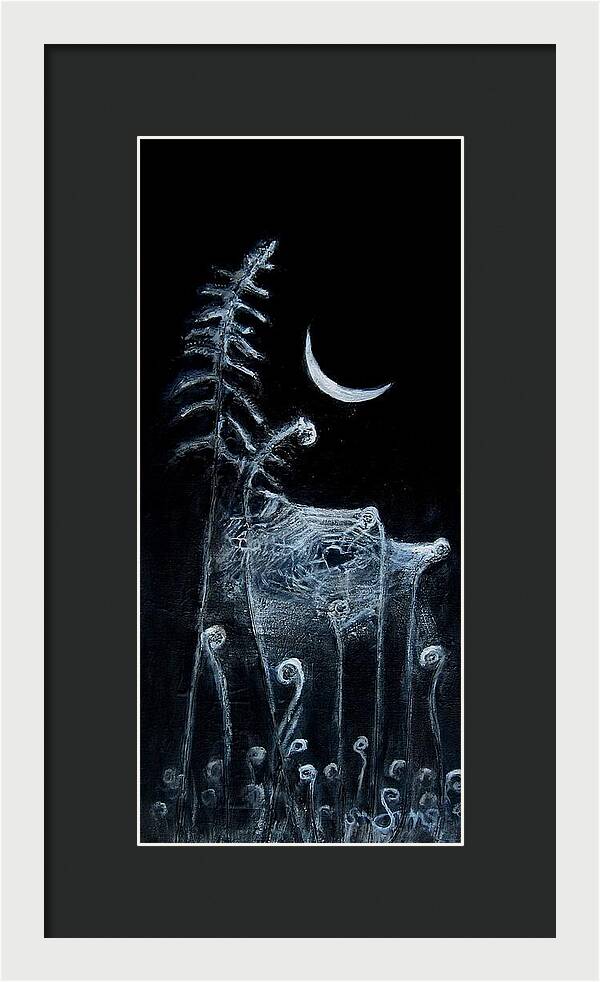 Love Note to the Moon spider spun - Framed Print