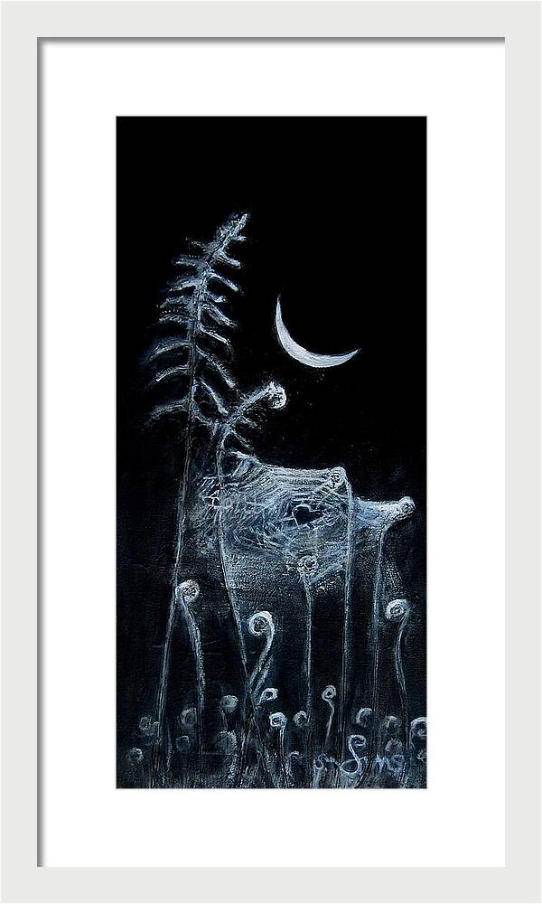 Love Note to the Moon spider spun - Framed Print