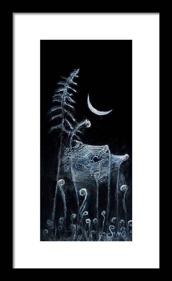 Love Note to the Moon spider spun - Framed Print