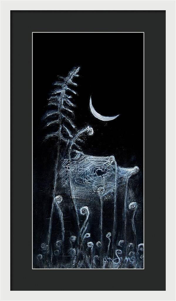 Love Note to the Moon spider spun - Framed Print