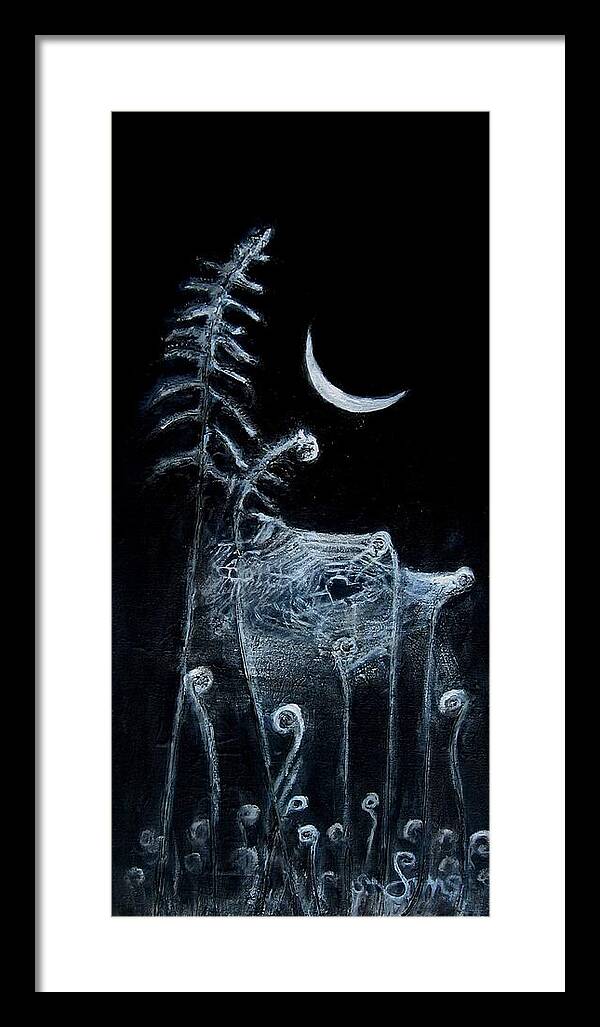 Love Note to the Moon spider spun - Framed Print