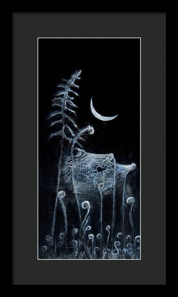Love Note to the Moon spider spun - Framed Print