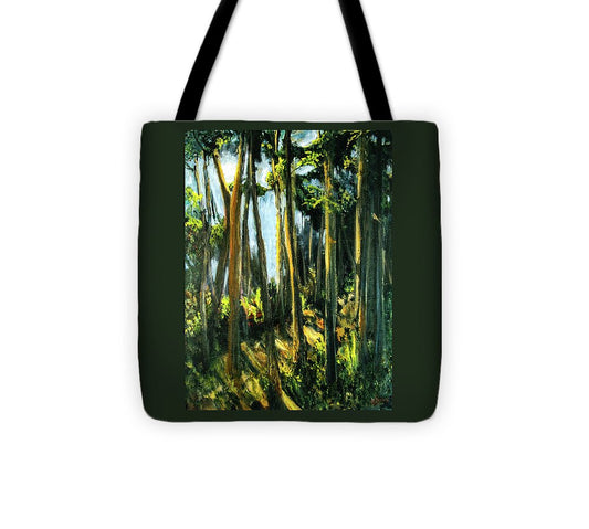 Moonlit Path along the River - Tote Bag