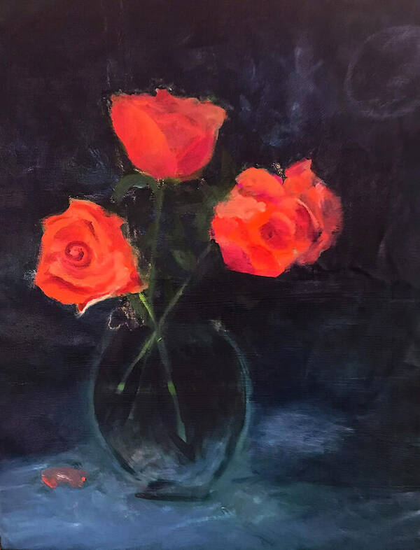 Orange Roses still life 2 - Art Print