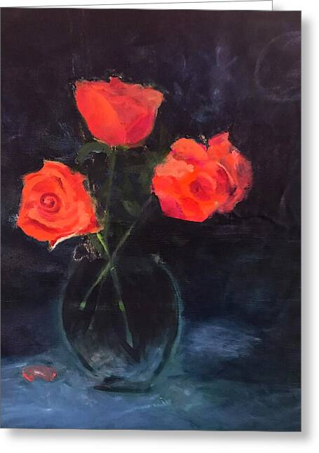 Orange Roses still life 2 - Artisan Card