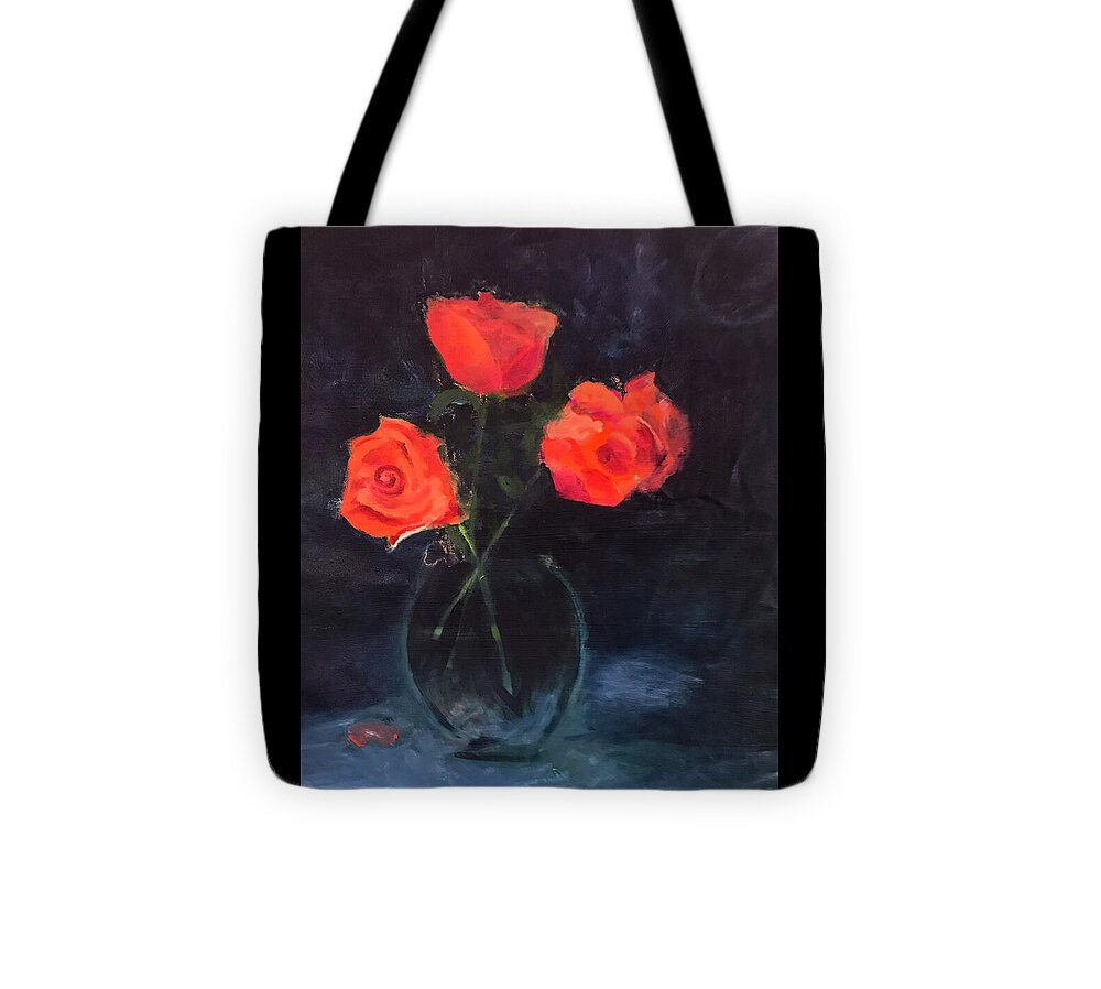 Orange Roses still life 2 - Tote Bag