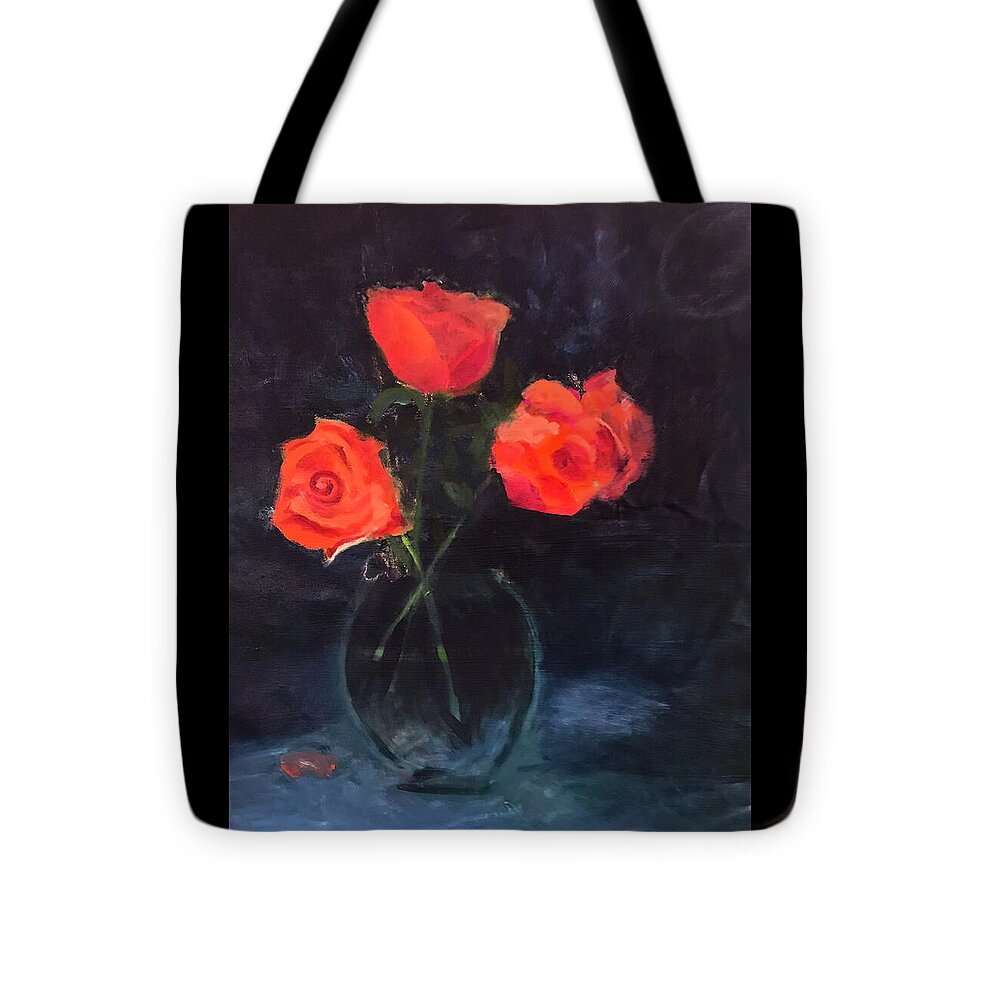 Orange Roses still life 2 - Tote Bag