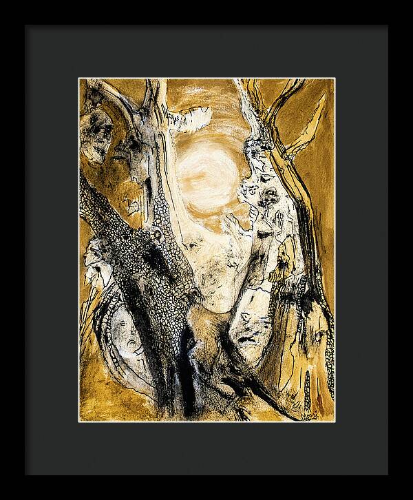 Secrets of the Yellow Moon 4 - Framed Print