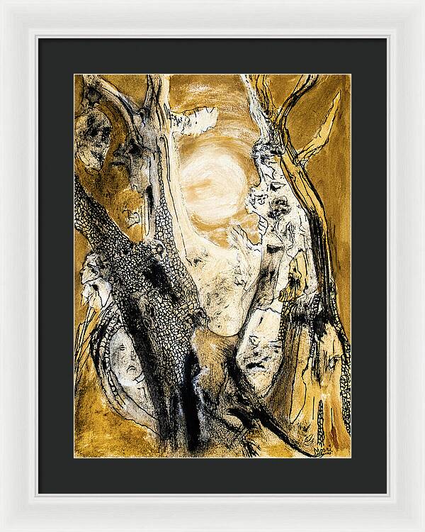 Secrets of the Yellow Moon 4 - Framed Print