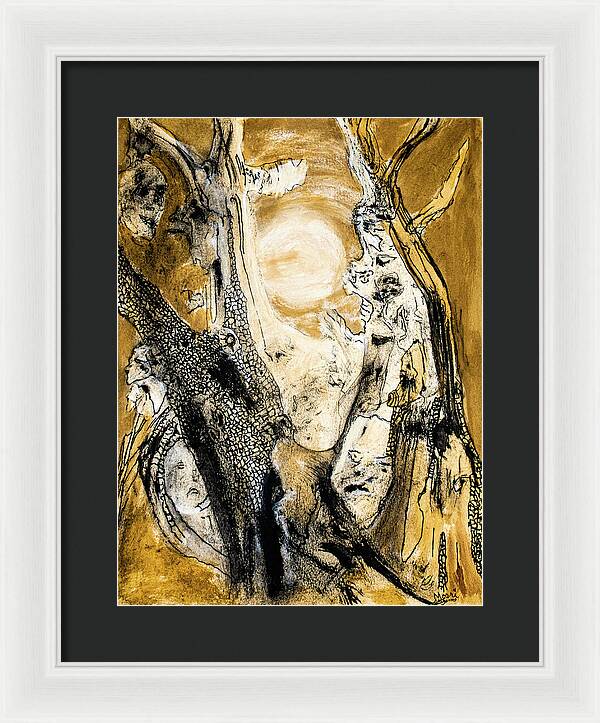 Secrets of the Yellow Moon 4 - Framed Print