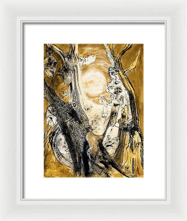 Secrets of the Yellow Moon 4 - Framed Print