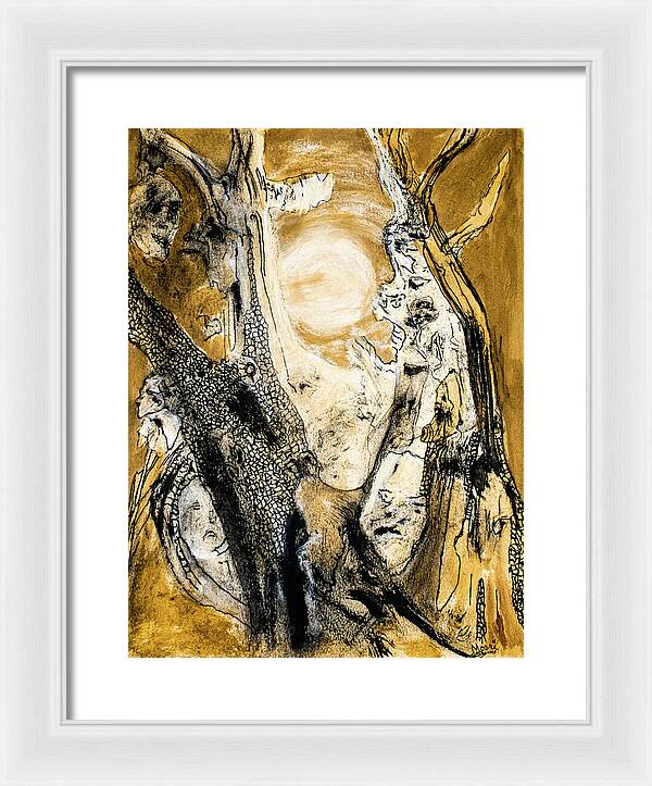 Secrets of the Yellow Moon 4 - Framed Print