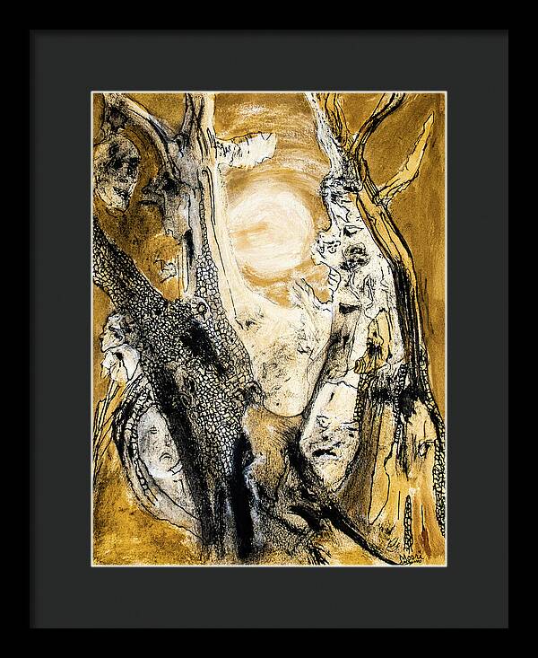 Secrets of the Yellow Moon 4 - Framed Print