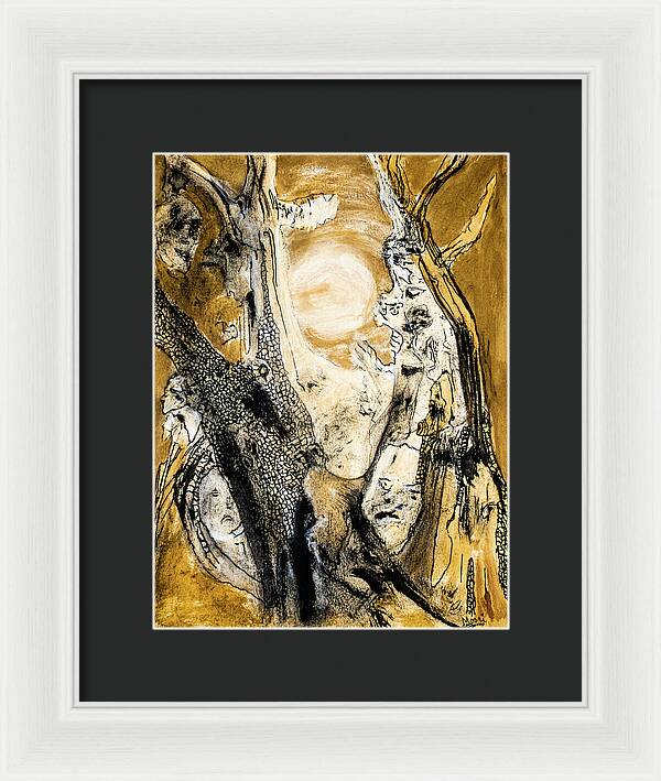 Secrets of the Yellow Moon 4 - Framed Print