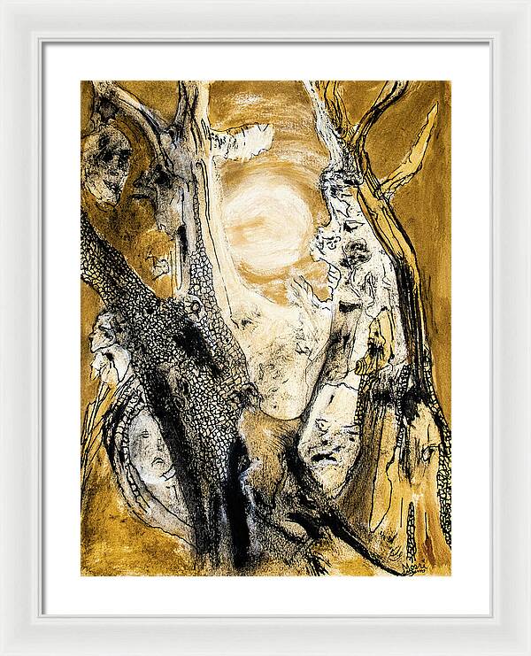 Secrets of the Yellow Moon 4 - Framed Print