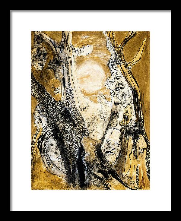 Secrets of the Yellow Moon 4 - Framed Print