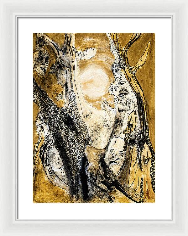 Secrets of the Yellow Moon 4 - Framed Print