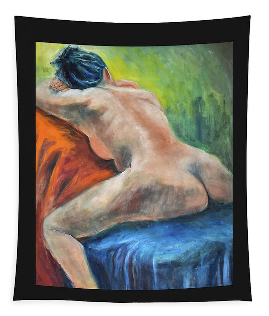 Sleeping Nude Model - Tapestry