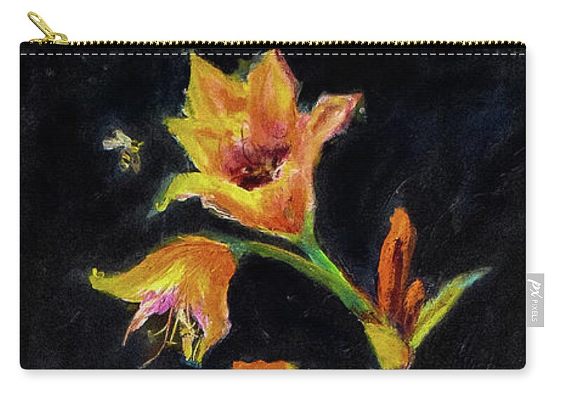 The Runaway Bee, he may have to spend the night - Open Window series - Zip Pouch