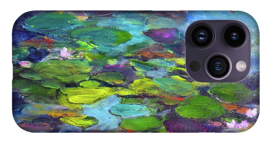 Water Lilies, Shades of Purple - Phone Case