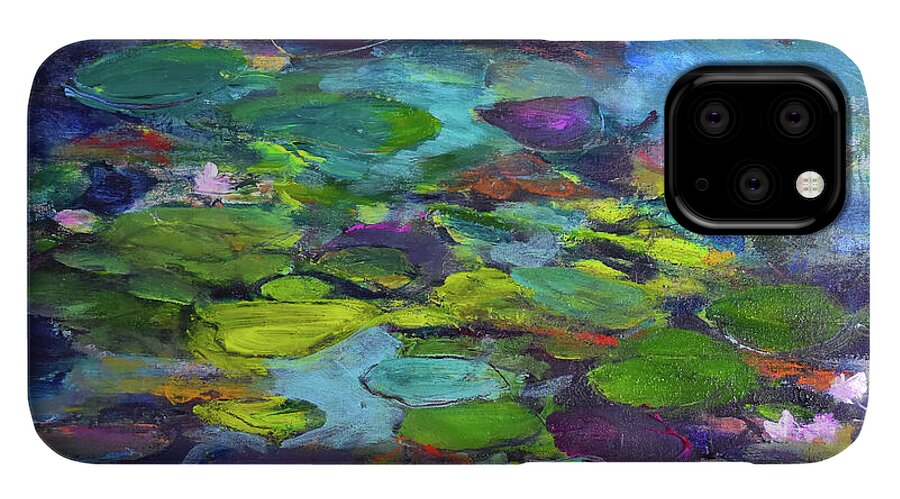 Water Lilies, Shades of Purple - Phone Case