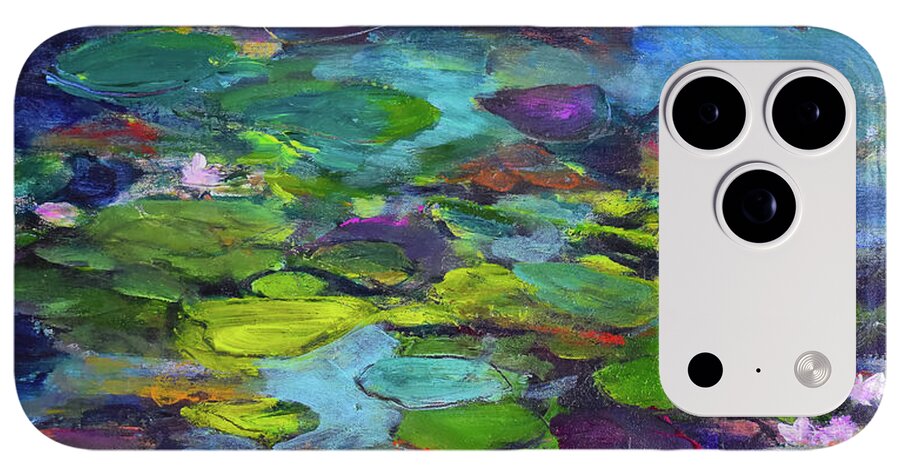 Water Lilies, Shades of Purple - Phone Case