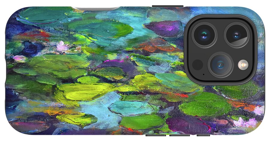 Water Lilies, Shades of Purple - Phone Case