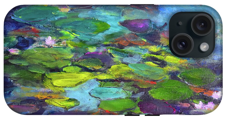 Water Lilies, Shades of Purple - Phone Case