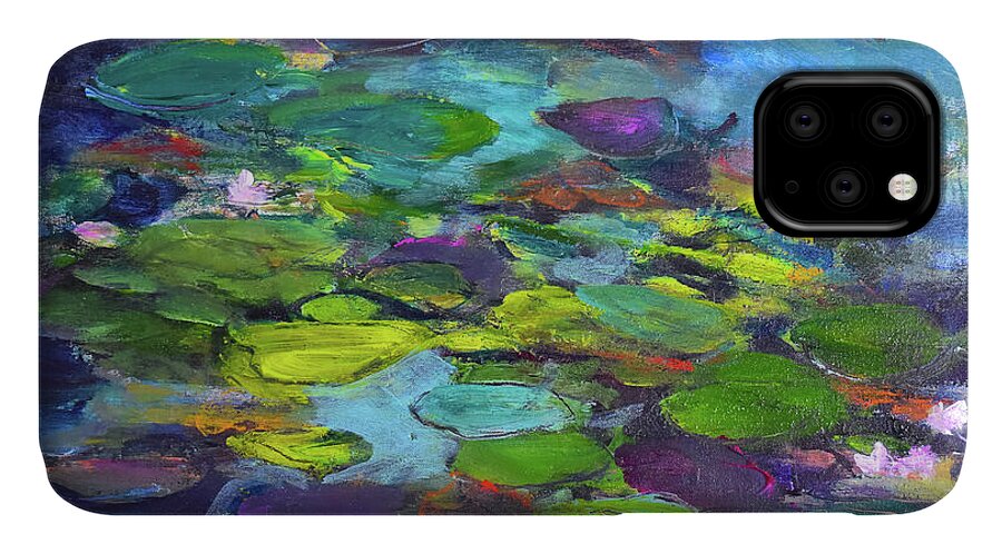 Water Lilies, Shades of Purple - Phone Case