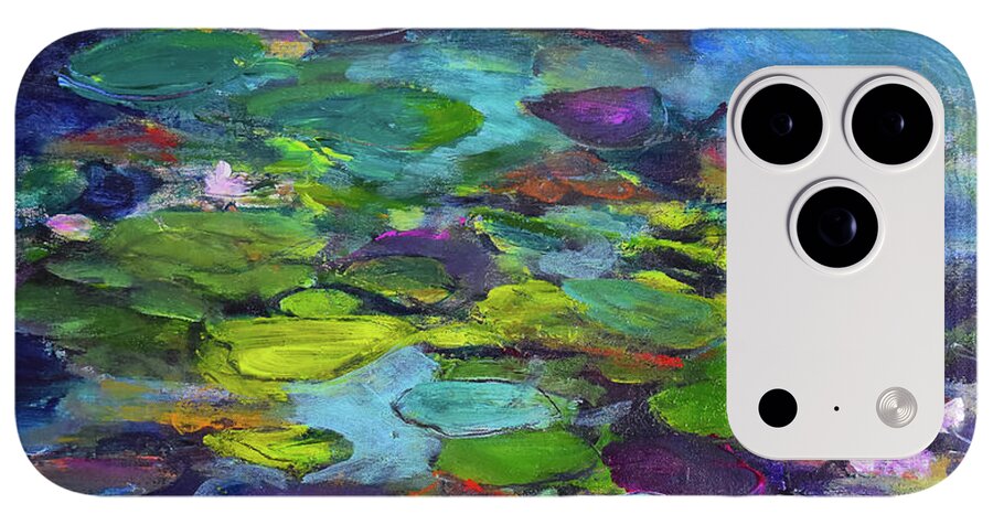 Water Lilies, Shades of Purple - Phone Case