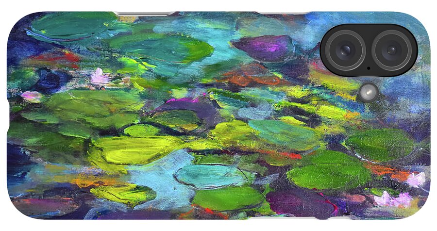 Water Lilies, Shades of Purple - Phone Case
