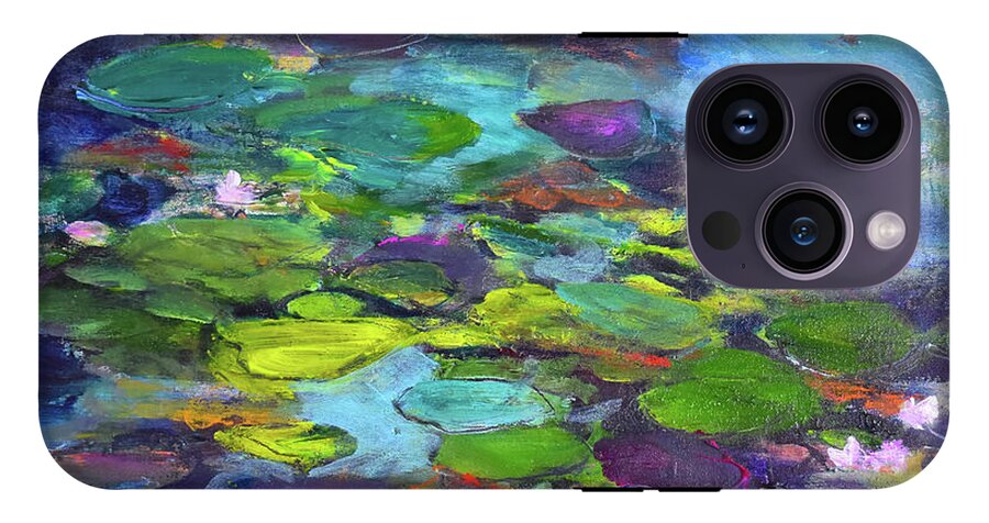 Water Lilies, Shades of Purple - Phone Case