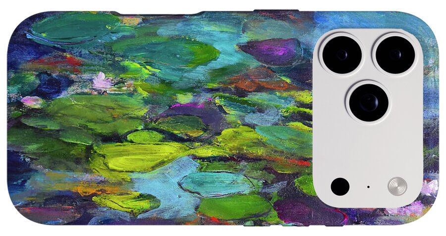 Water Lilies, Shades of Purple - Phone Case