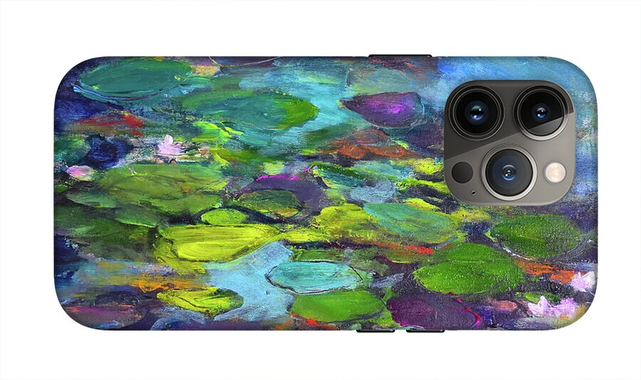 Water Lilies, Shades of Purple - Phone Case