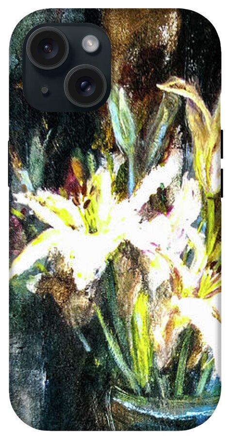 White Lilies and the Watchers -original in private collection - Phone Case