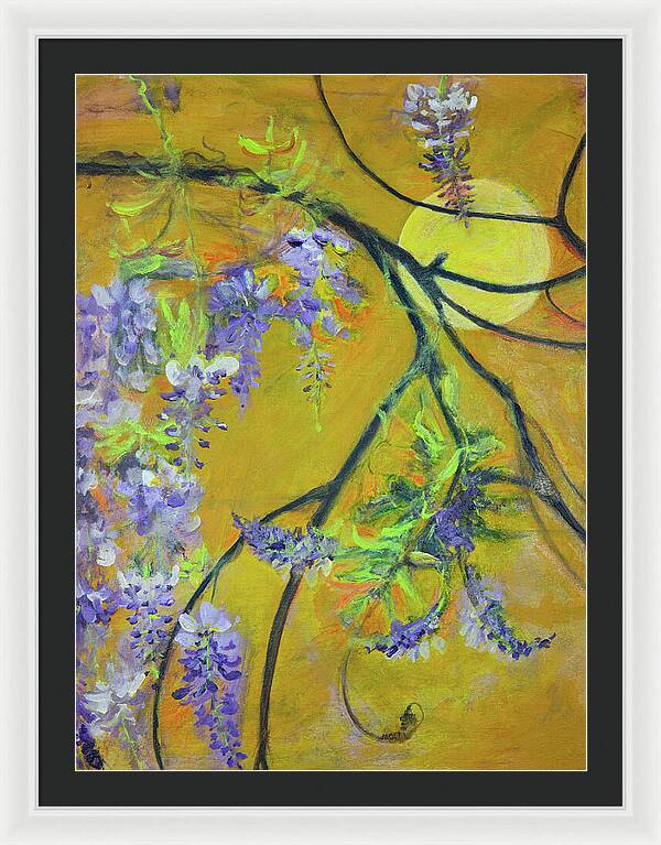 Wisteria Moon-wildflower series - Framed Print