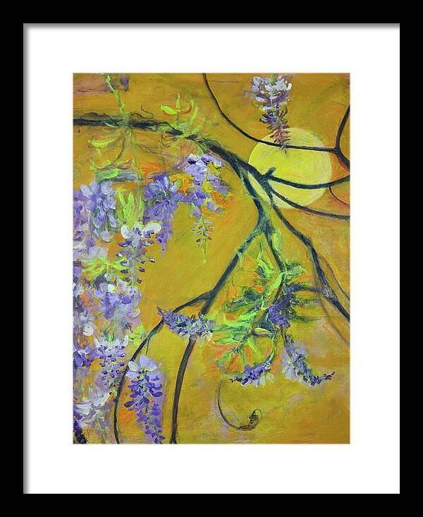 Wisteria Moon-wildflower series - Framed Print