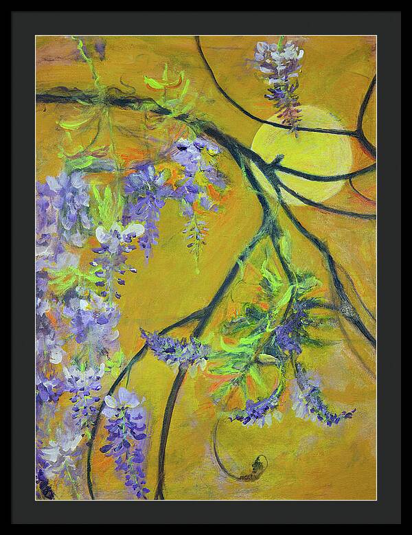 Wisteria Moon-wildflower series - Framed Print