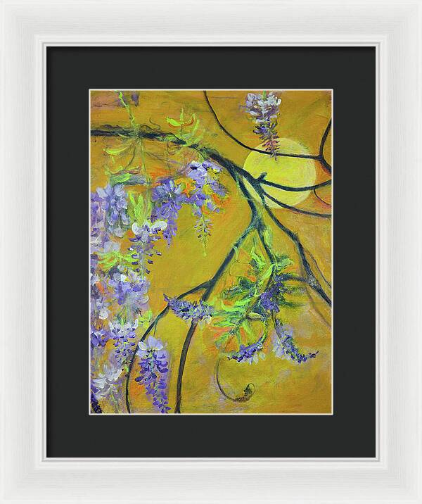 Wisteria Moon-wildflower series - Framed Print