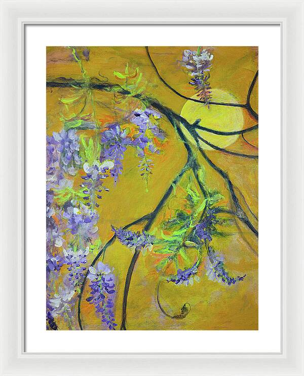 Wisteria Moon-wildflower series - Framed Print