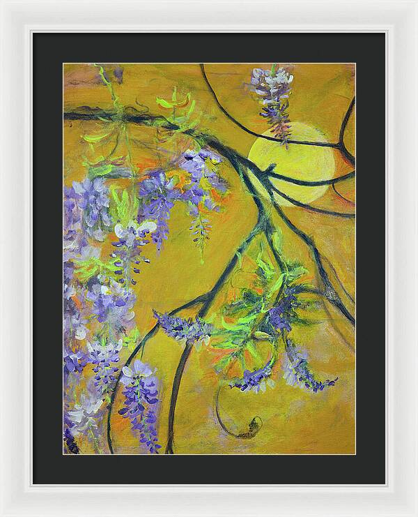 Wisteria Moon-wildflower series - Framed Print