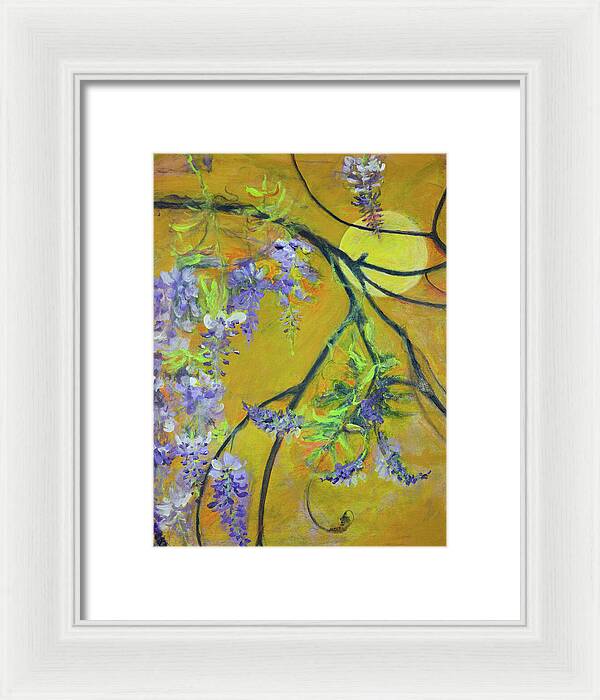 Wisteria Moon-wildflower series - Framed Print