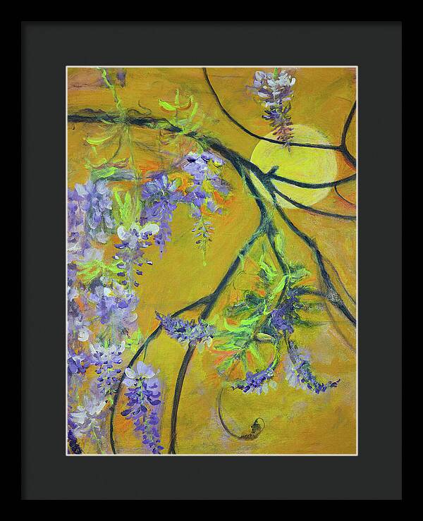 Wisteria Moon-wildflower series - Framed Print