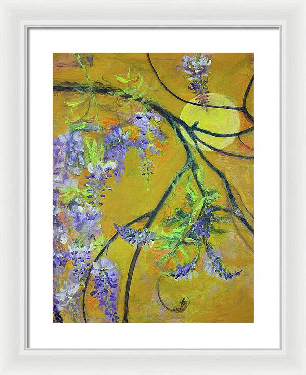 Wisteria Moon-wildflower series - Framed Print