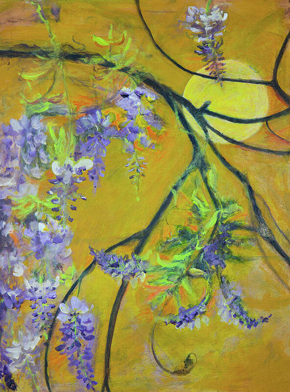 Wisteria Moon-wildflower series - Art Print