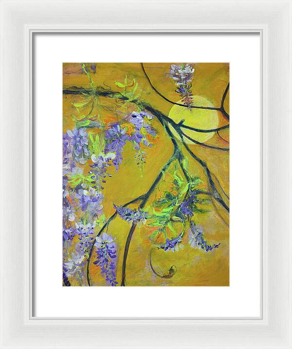 Wisteria Moon-wildflower series - Framed Print